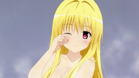 To-love-ru, девушка, блондин, слезы