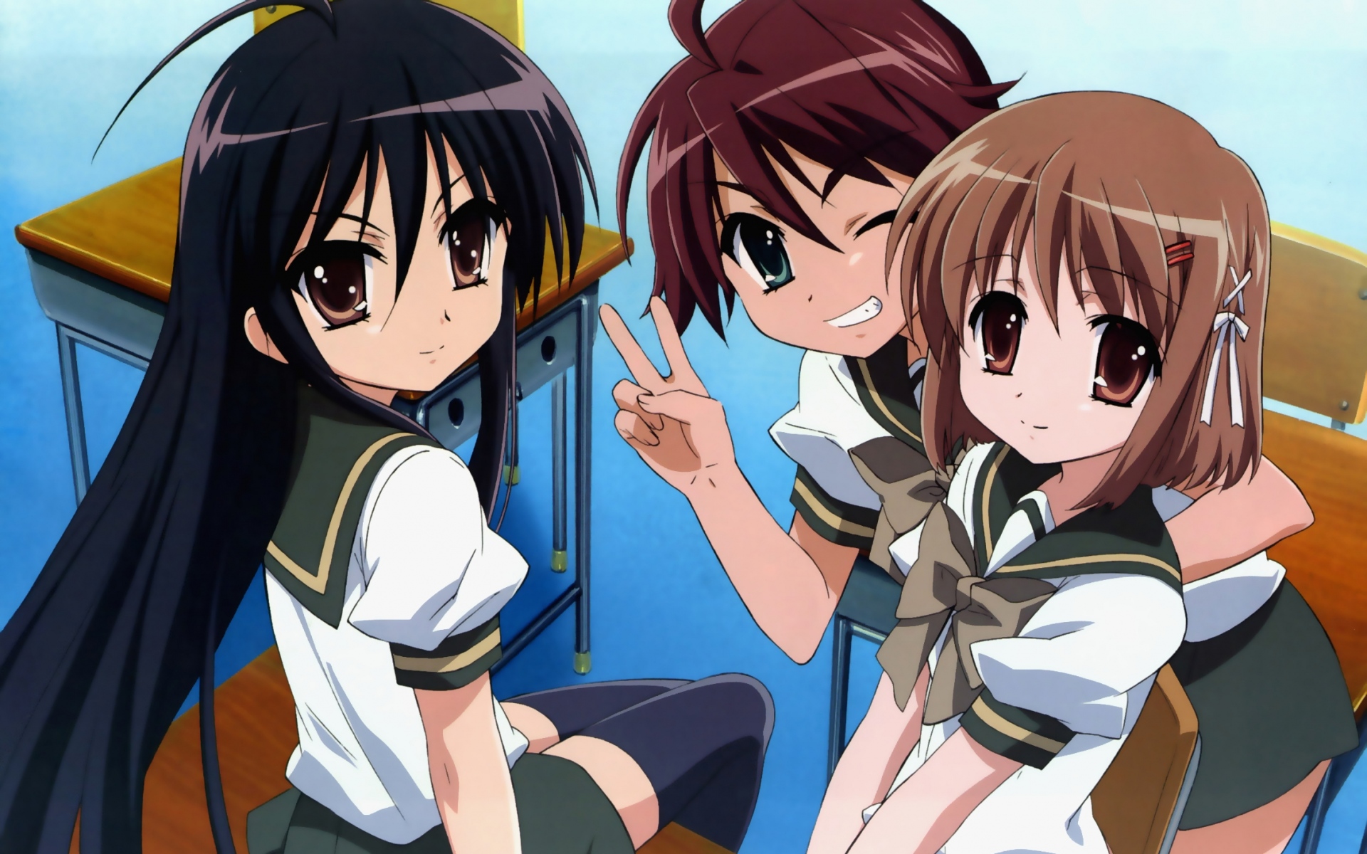 Картинки Shakugan no shana, девочки, школьная форма, фото и обои на рабочий стол