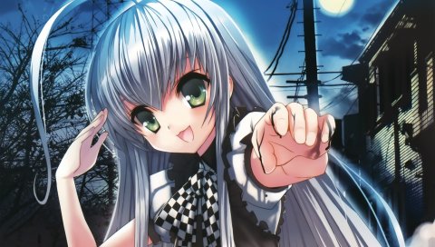 Haiyoru nyaru-ani, девушка, жест