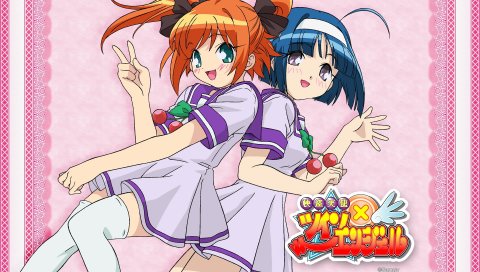 Kaitou tenshi twin angela, девушки, осанка, радость, жест