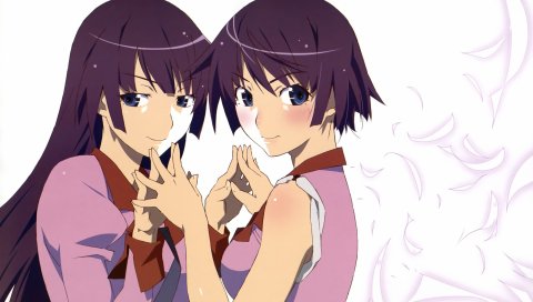 Bakemonogatari, рассказы о монстрах, девушки, прикосновение