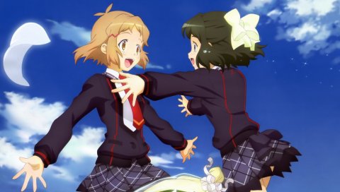 Senki zesshou symphogear, девушки, радость,