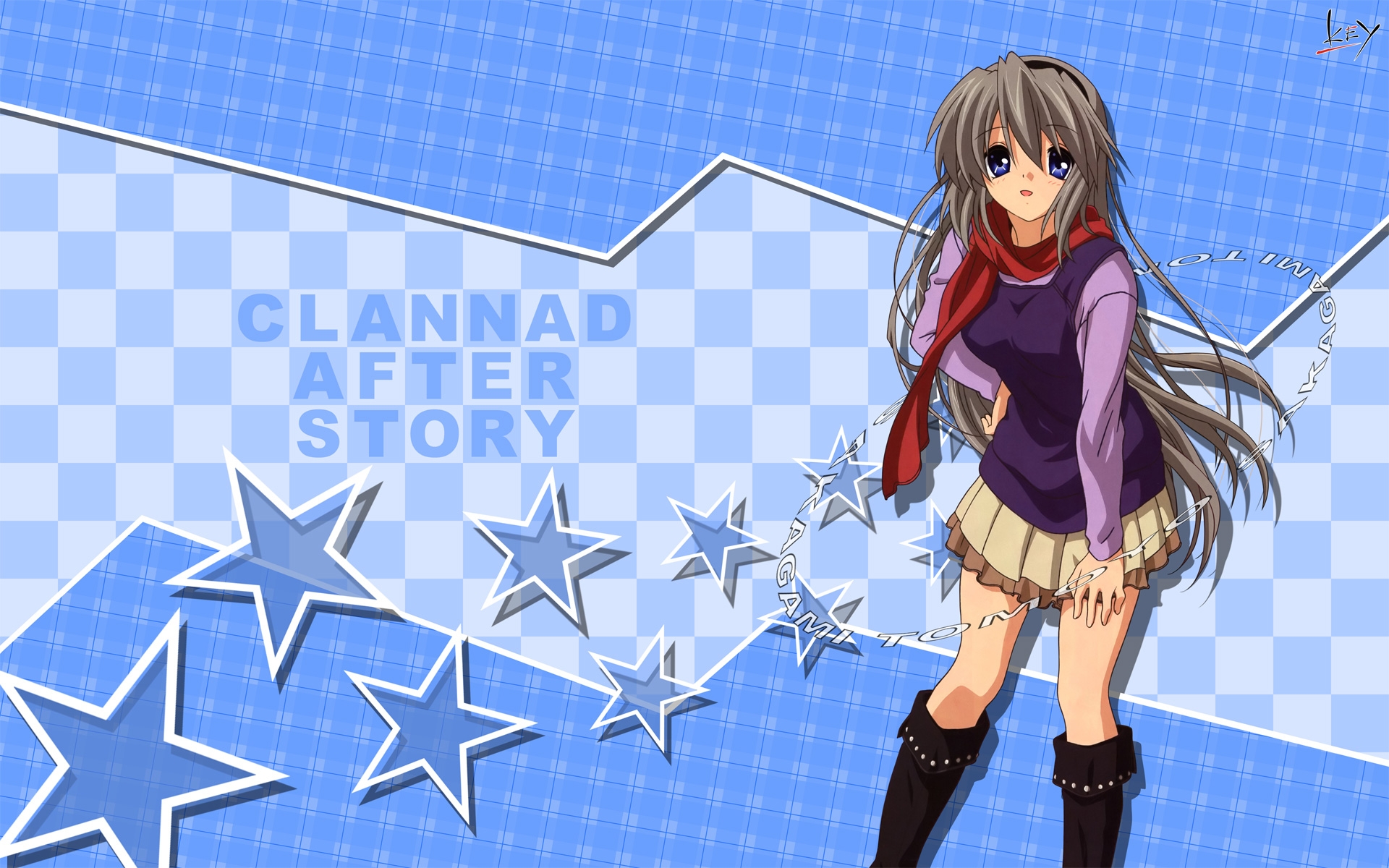 Картинки Clannad, tomoyo sakagami, девушка, юбка, поза фото и обои на рабочий стол