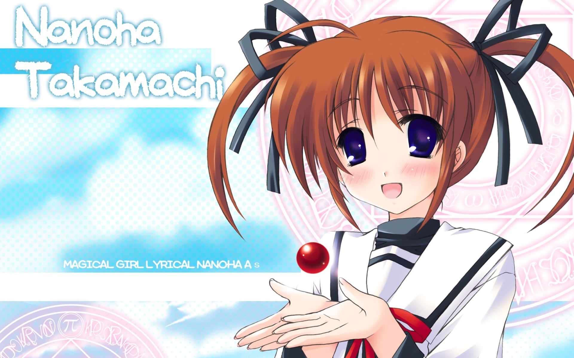 Картинки Mahou shoujo лирическая nanoha, takamachi nanoha, девушка, радость фото и обои на рабочий стол