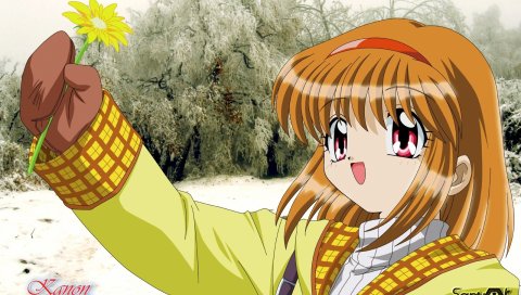 Kanon, tsukimiya ayu, девушка, перчатка,