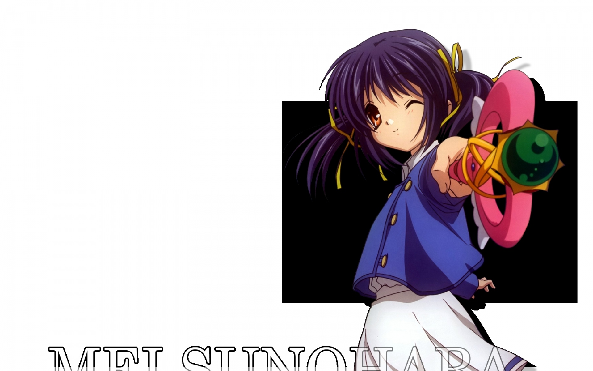 Картинки Clannad, sunohara mei, girl, wink, rod фото и обои на рабочий стол