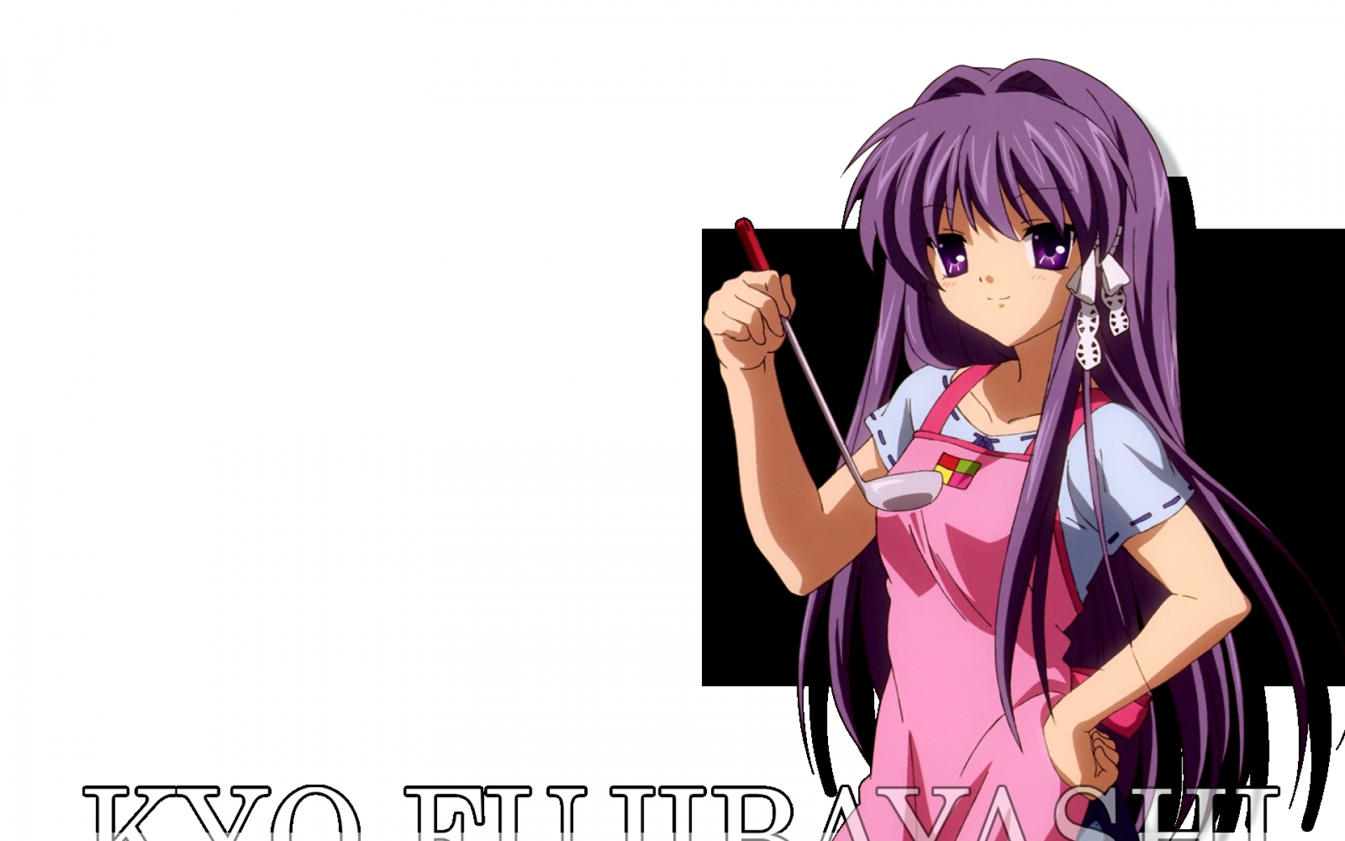 Картинки Clannad, fujibayashi kyou, девушка, фартук, ковш фото и обои на рабочий стол