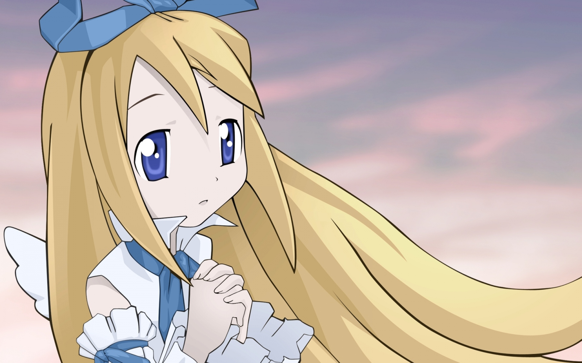 Картинки Disgaea, flonne, девушка, блондин, небо фото и обои на рабочий стол