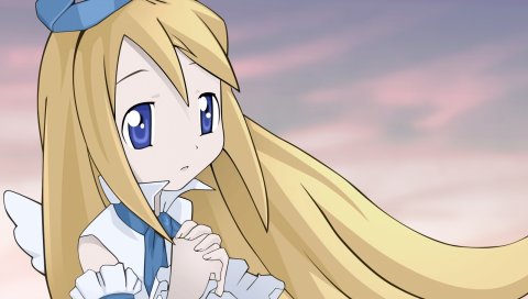 Disgaea, flonne, девушка, блондин, небо
