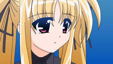 Mahou shoujo лирическая nanoha, судьба testarossa, девушка, блондинка, крупный план, грустный