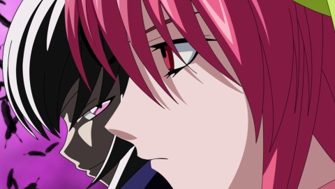 Elfen lied, lucy, face, close-up, profile