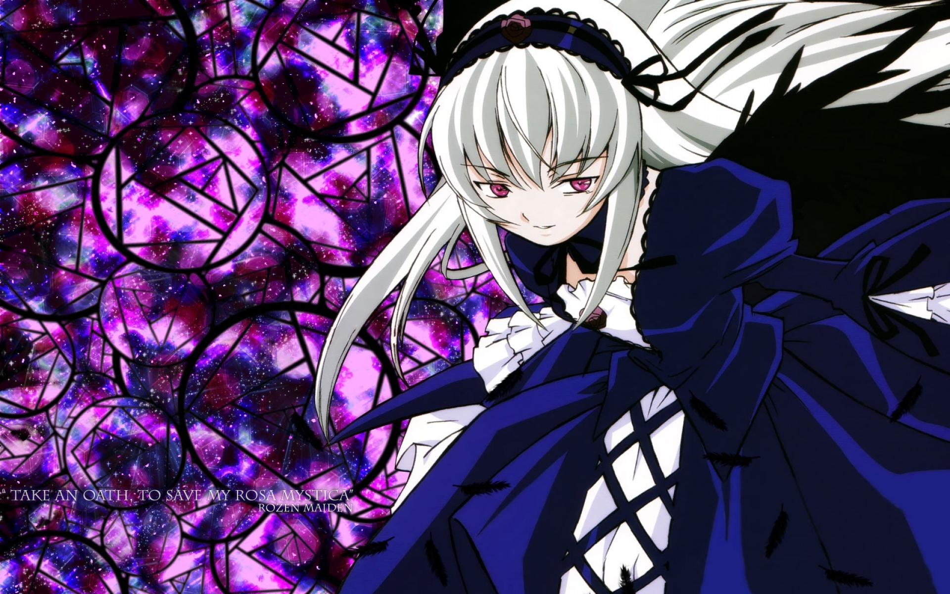 Картинки Rozen maiden, suigintou, девушка, блондинка, платье, движение фото и обои на рабочий стол
