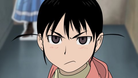 Genshiken, ogiue chika, девушка, брюнетка, гнев