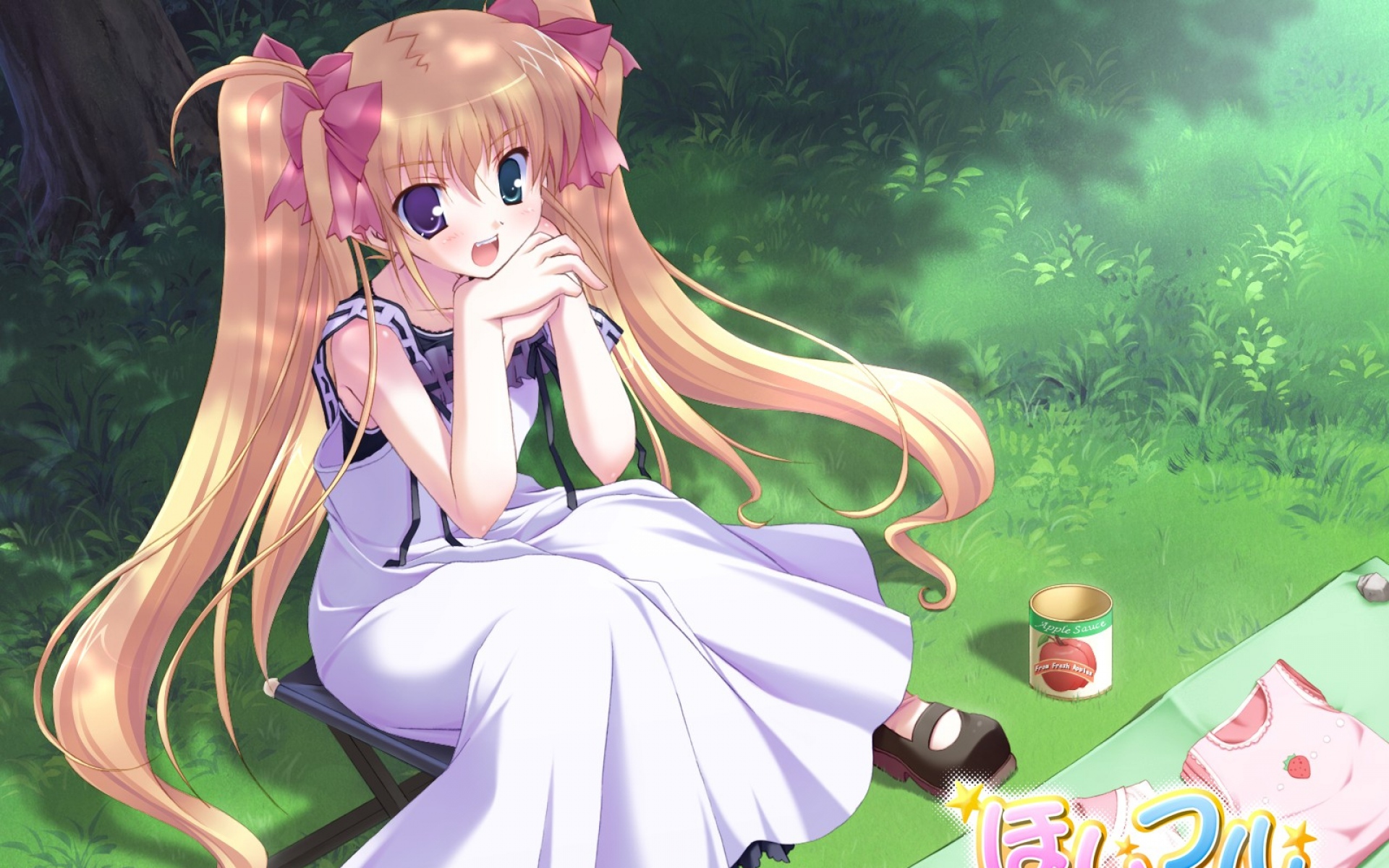 Картинки Ikegami akane, hoshiful, hoshikawa ruka, девушка, блондинка, пикник фото и обои на рабочий стол