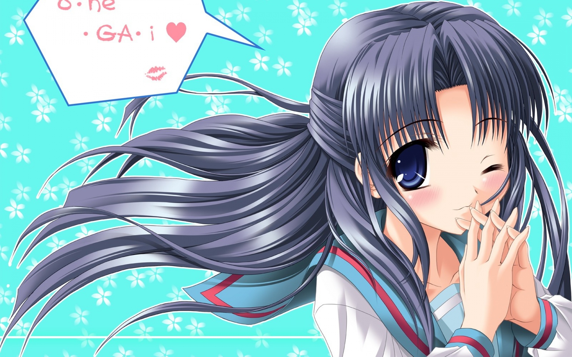 Картинки Suzumiya haruhi no yuutsu, asakura ryouko, мягкая красавица, девушка, подмигивание фото и обои на рабочий стол