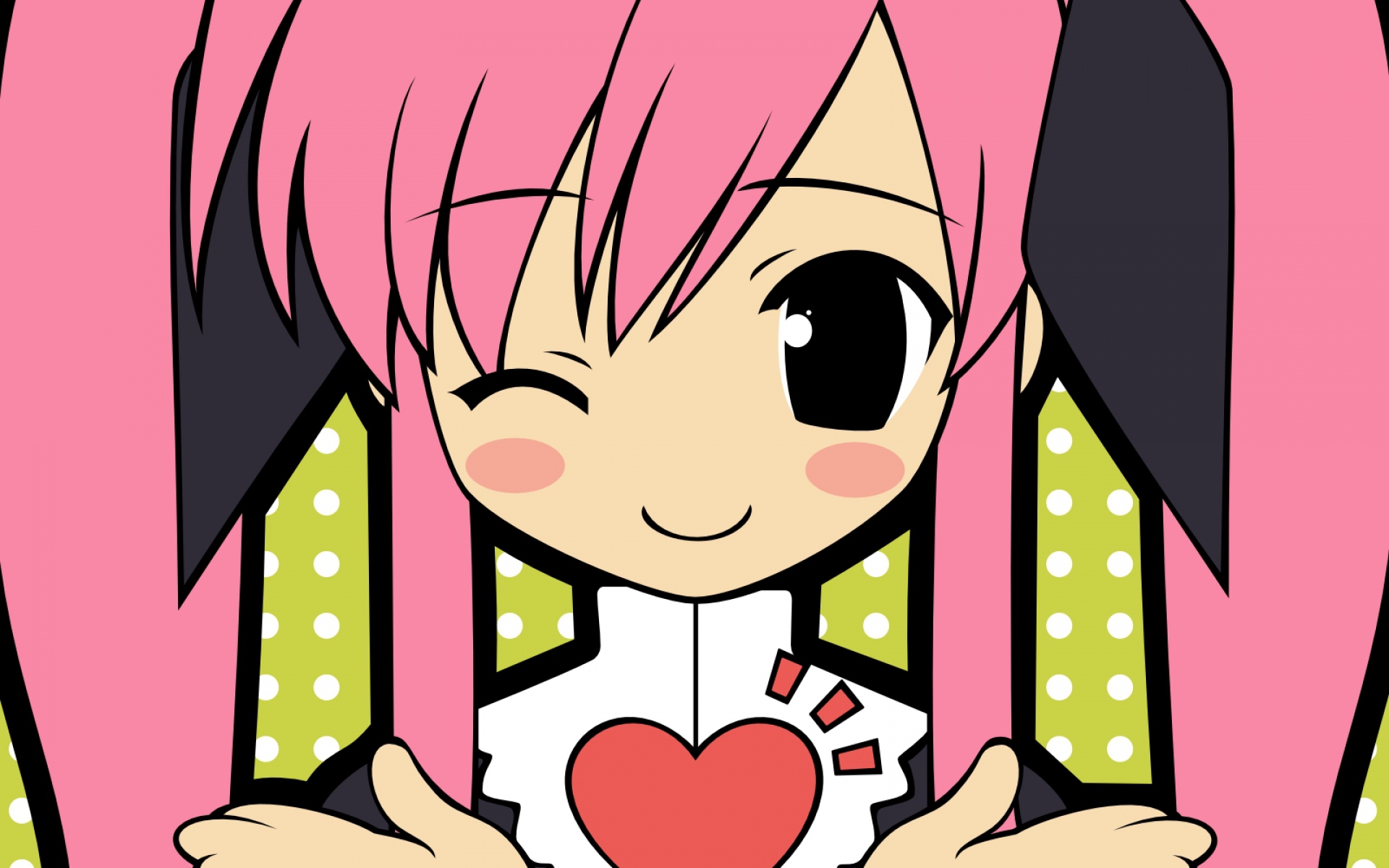 Картинки Suigetsu, kousaka alice, girl, wink, bang фото и обои на рабочий стол