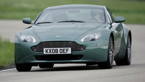 Aston martin, v8, vantage, 2008, зеленый, вид спереди, стиль