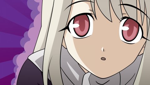 Судьбы ночь, illyasviel von einzbern, девушка, челки, крупный план