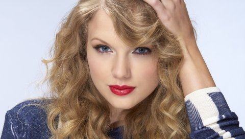 Taylor swift, блондинка, лицо, глаза, губы, макияж