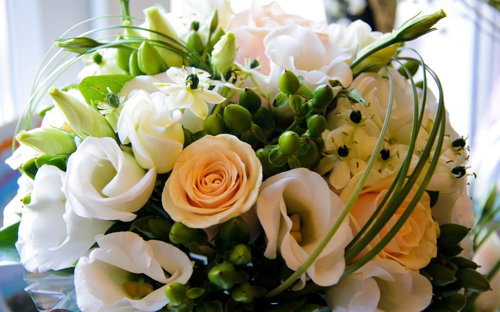 Картинки Lisianthus russell, розы, цветы, букет, украшение, элегантный фото и обои на рабочий стол