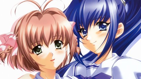 Kimi ga nozomu eien, девушка, обнять, улыбнуться