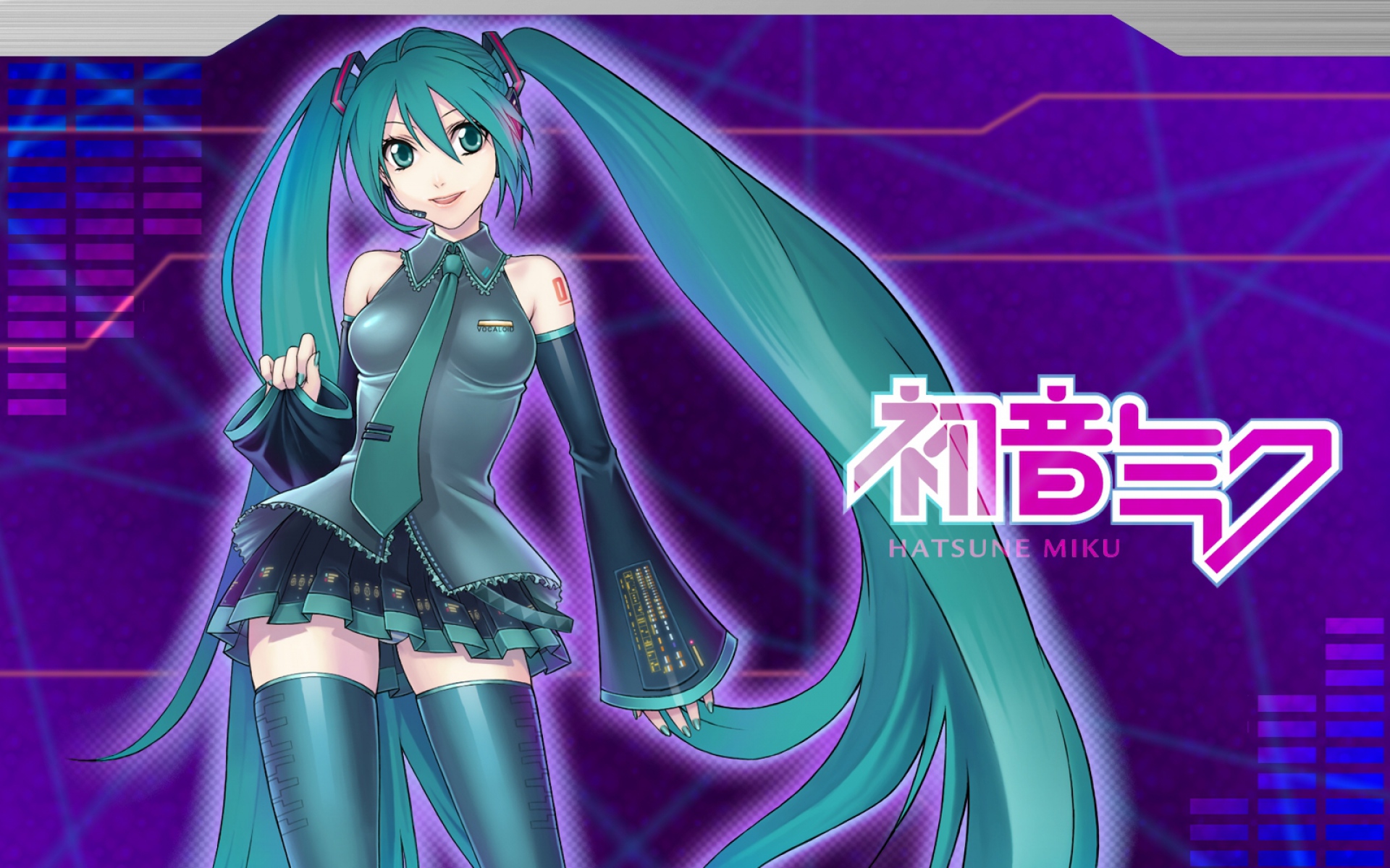 Картинки Вокалоид, hatsune miku, девушка, улыбка, поза фото и обои на рабочий стол