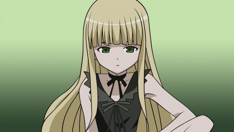 Mahou sensei negima, evangeline ak mcdowell, девушка, поза