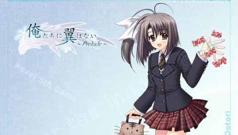 Nishimata aoi, oretachi ni tsubasa wa nai, ootori naru, девушка, игрушка, кошка