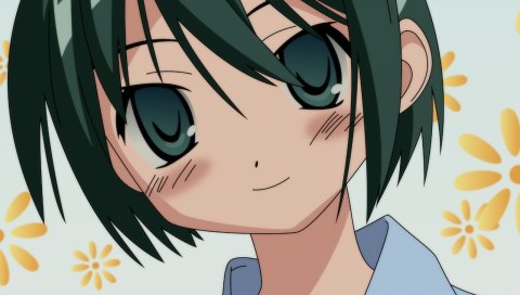 Kore ga watashi no goshujin-sama, sawatari izumi, девушка, улыбка, челки, крупный план