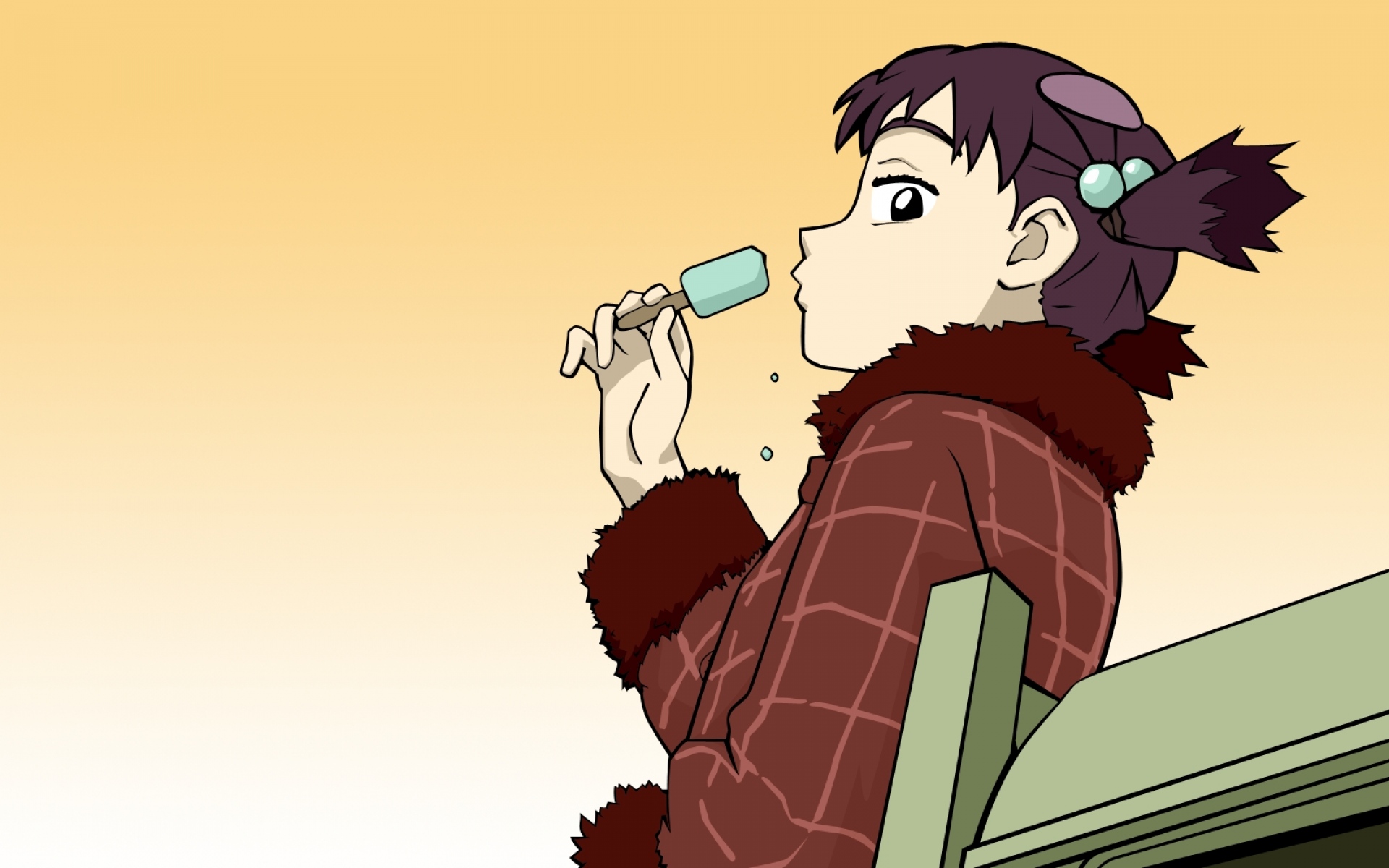 Картинки Flcl, ninamori eri, девушка, мороженое, фото и обои на рабочий стол