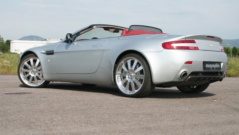 Aston martin, v8, vantage, 2006, серебристый, вид сбоку, автомобили, асфальт