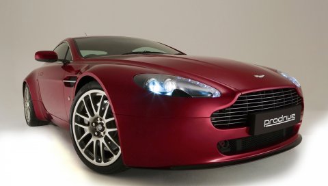 Aston martin, v8, vantage, 2007, вишня, вид спереди, стиль