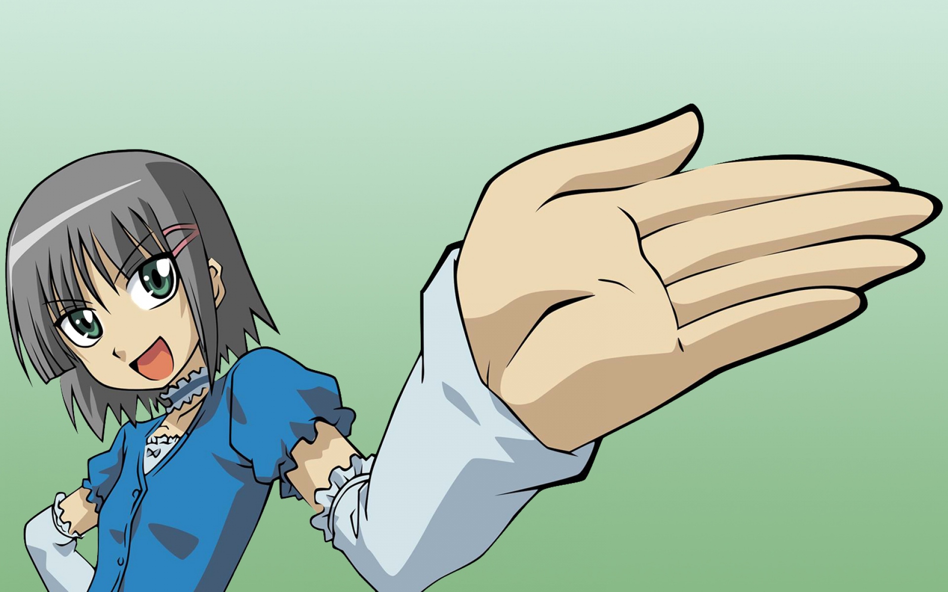 Картинки Hayate no gotoku, aizawa sakuya, девушка, рука, рот открытый фото и обои на рабочий стол