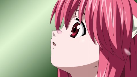 Elfen lied, lucy, девушка, нос, лепесток