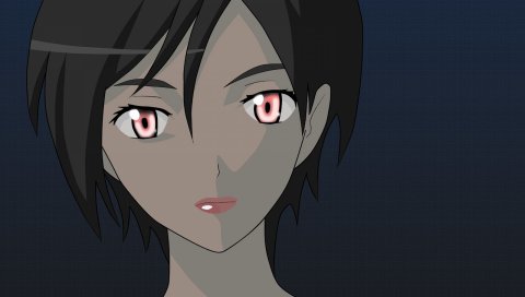 Кровь, otonashi saya, девушка, брюнетка, красные глаза