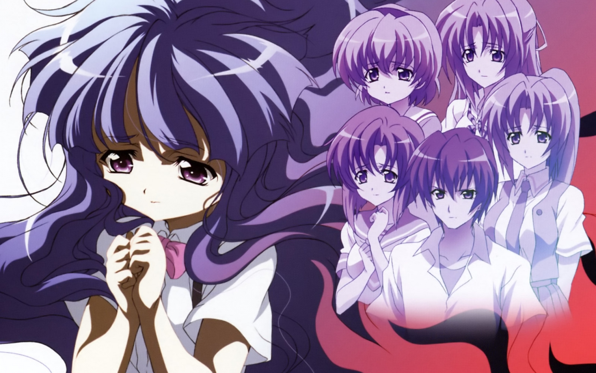 Картинки Higurashi no naku koro ni, ryuuguu rena, furude ika, sonozaki mion, houjou satoko, sonozaki shion, maebara keiichi, девушка, поза фото и обои на рабочий стол