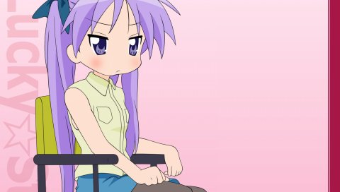 Счастливая звезда, hiiragi kagami, девушка,