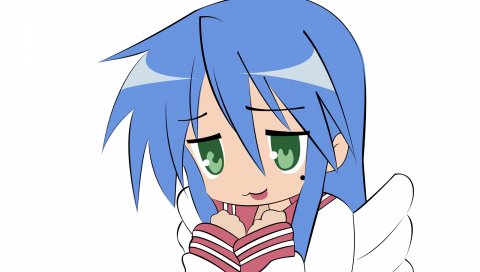 Удачливая звезда, izumi konata, девушка, милый, крылья, ангел