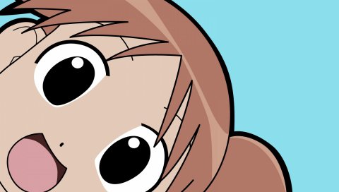 Azumanga daioh, mihama chiyo, девушка, крупный план, радость
