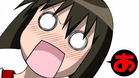 Azumanga daioh, aida kaori, девушка, румянец, крупный план