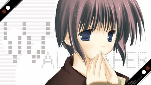 Ikegami akane, девушка, челка, грусть