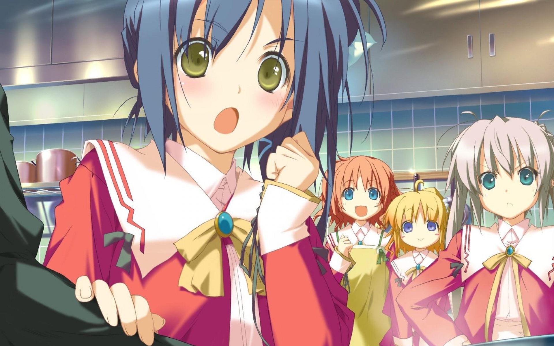 Картинки Kokonoka, счастливый маргарет, amagahara inaho, rindou saki, minahase karin, nishinomiya shizuru, girls, pan фото и обои на рабочий стол