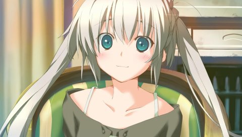 Kokonoka, счастливый маргарет, rindou saki, девушка, блондинка, голубые глаза,