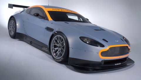 Aston martin, v8, vantage, 2008, серый, вид сбоку, стиль