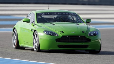 Aston martin, v8, vantage, 2007, зеленый, вид спереди, авто