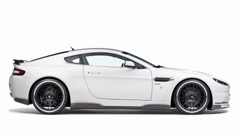 Aston martin, v8, vantage, 2008, белый, вид сбоку, стиль