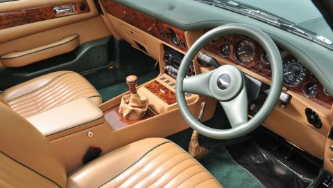 Aston martin, v8, vantage, volante, 1984, салон, салон, руль, спидометр