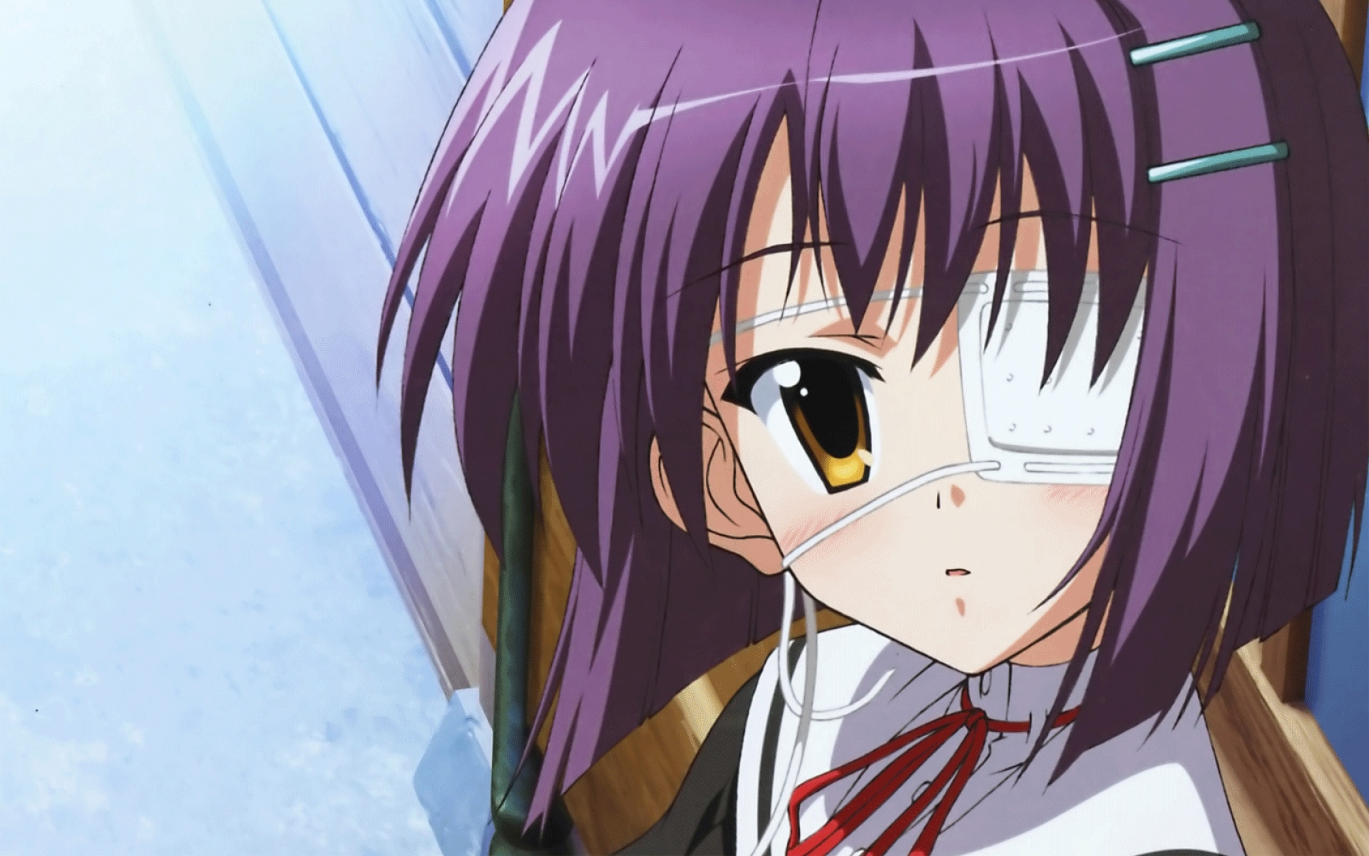 Картинки Nanao naru, ef, shindou chihiro, girl, bangs, eye patch фото и обои на рабочий стол