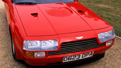 Aston martin, v8, vantage, 1986, красный, вид спереди, авто