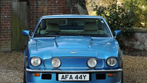 Aston martin, v8, vantage, 1977, синий, вид спереди, авто
